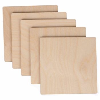 Sixtol Drevené doštičky CREATIVE WOOD SET 5, 10 x 10 cm