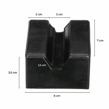 Sixtol Gumová podložka pod zdvihák auta JACK PAD 9, 7 x 6 x 3,5 cm