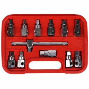 Sixtol Sada na vypúšťanie oleja MECHANIC OIL DRAIN SET 12, Hex + štvorhran, 12 ks
