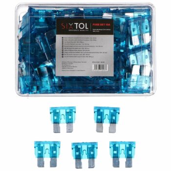 Sixtol Sada nožových automobilových poistiek MECHANIC FUSE SET 15A, 100 ks