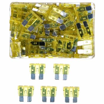 Sixtol Sada nožových automobilových poistiek MECHANIC FUSE SET 20A, 100 ks