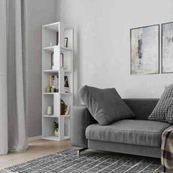 RENO - Škandinávsky rohový regál pre vašu obývaciu izbu Materiál: Vysoko kvalitný melamín a VT laminát, garantujúci dlhú životnosť a odolnosť voči opotrebovaniu.  Rozmery: 158.9 x 31.4 x 31.4 cm - dokonalá veľkosť pre organizáciu vašich kníh, dekorácií a ďalších predmetov. Farba: Čisto biela - prinášajúca sviežosť a ľahkosť škandinávskeho štýlu do vášho interiéru. Design: Moderný škandinávsky štýl kombinovaný s rohovým dizajnom a 4 poličkami poskytuje dostatok úložného priestoru bez toho, aby zabral príliš veľa miesta v miestnosti. Robustná konštrukcia s hrúbkou materiálu 18mm zaručuje stabilitu a bezpečnosť.  Perfektná pre obývaciu izbu 4 pevné police pre efektívnu organizáciu Vysoko kvalitný melamín a VT laminát Elegantná biela farba v škandinávskom štýle  Skvalitnite svoju obývačku s regálom RENO a prineste do nej dotyk škandinávskej elegancie! >