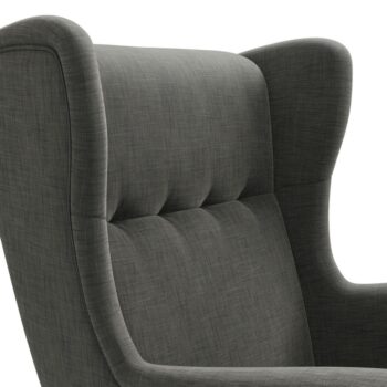 Škandinávske kreslo v tmavosivej farbe