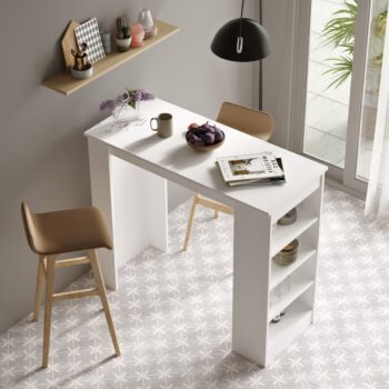 STYLE 1 - Elegancia a funkčnosť v škandinávskom štýlePredstavujeme vám STYLE 1 - barový stôl, ktorý je dokonalým doplnkom do vašej obývačky alebo jedálne. S jemným škandinávskym dizajnom a praktickým regálkom je to nielen kus nábytku, ale aj skvelý spojenec pre organizáciu vášho priestoru.Materiál: Kvalitné LTD - pre dlhotrvajúcu odolnosť a eleganciu.Rozmery: 120 x 51.6 x 101.8 cm - optimálna veľkosť, ktorá zapadne do každého priestoru.Farba: Čistá a elegantná biela - pre nadčasový vzhľad vo vašom interiéri.Extra výbava: Regál, ktorý vám umožní skladovanie vášho obľúbeného nápoja, pohárov alebo iných doplnkov.Štýl: Moderný škandinávsky dizajn, ktorý dodá vášmu priestoru čerstvý a elegantný vzhľad.Nechajte sa uniesť krásou a funkcionalitou STYLE 1 a doprajte svojmu domovu ten pravý škandinávsky nádych.Dodávame v demonte.