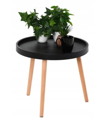 Škandinávsky konferenčný stolík 50 cm - čierny