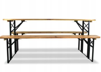Skladací pivný set - stôl + dve lavičky