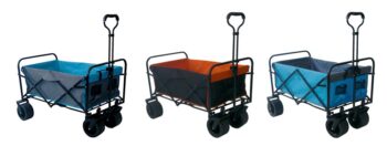 Skladací prepravný vozík - premium 150 L sivá