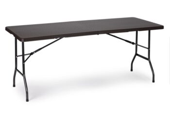 Skladací záhradný banketový cateringový stôl 180 cm - ratan