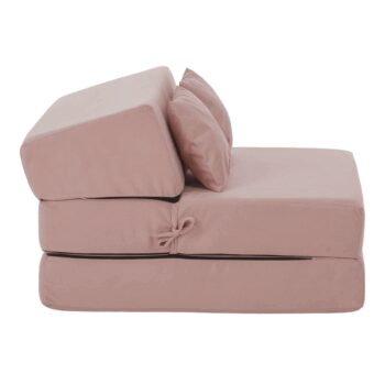 Skladacie kreslo/matrac PELOS, svetlo ružová