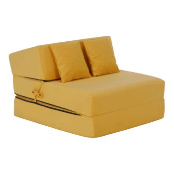 Skladacie kreslo/matrac PELOS, žltá