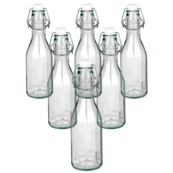 Skleněná fľaša s clip uzáverom, 0,5 l, 6 ks
