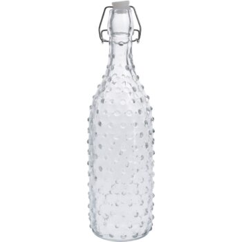 Sklenená fľaša s uzáverom Dots 1 l