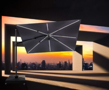 Slnečník výkyvný Doppler myZone 220 x 300 cm LED (rôzne farby) 816 oranžová
