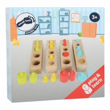 Small Foot Drevené vkladacie závažička farebná
