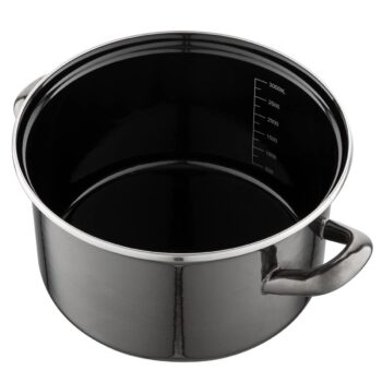 Smaltovaný hrniec s pokrievkou 3,3 l, čierna