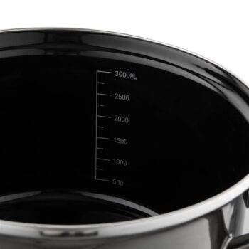 Smaltovaný hrniec s pokrievkou 3,3 l, čierna
