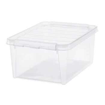 SmartStore Úložný box s bielymi klipmi Classic, 14 l, 14 l