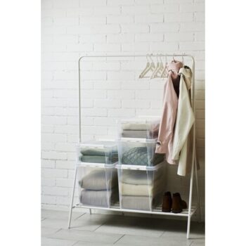 SmartStore Úložný box s bielymi klipmi Classic, 47 l, 47 l