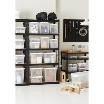 SmartStore Úložný box s bielymi klipmi Classic, 47 l, 47 l
