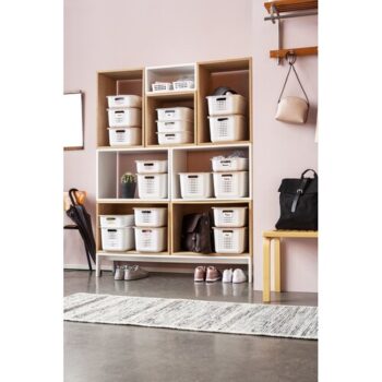 SmartStore Úložný košík Modern, biela, 37 x 28 x 15 cm, 37 x 28 x 15 cm