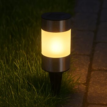 Solárna LED lampa Hardyng, pr. 6 cm, v. 24 cm, teplá biela