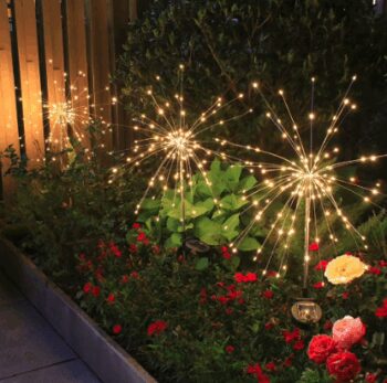 Solárna LED lampa na záhradu v tvare púpavy