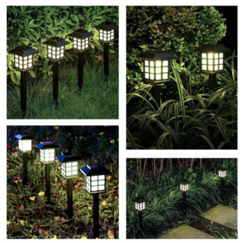 Solárna záhradná lampa - 6 kusov