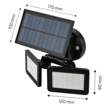 Solárne nástenné svietidlo SMD LED 450 lm 99-092 NEO