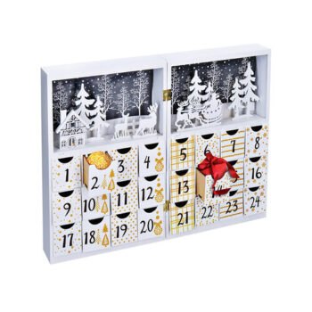 Solight LED adventný kalendár Kniha, 8x LED, 40 x 30 cm, 2x AAA