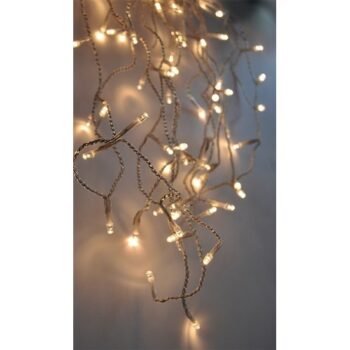 Solight Vianočný záves Cencúle 120 LED teplá biela, 3 m, s časovačom