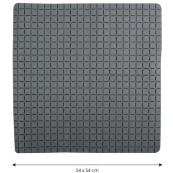 Spirella Protiskluzová podložka do sprchy QUADROPremium, šedá, 54 x 54 cm