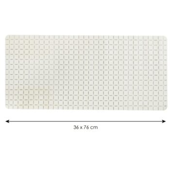 Spirella Protiskluzová podložka do vany QUADROPremium, biela, 36 x 76 cm