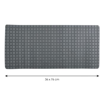 Spirella Protiskluzová podložka do vany QUADROPremium, šedá, 36 x 76 cm