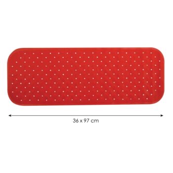Spirella Protišmyková podložka do vane CLASS Premium, červená, 36 x 97 cm