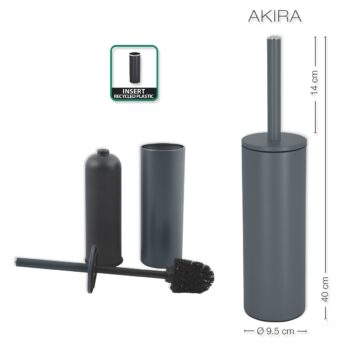 Spirella WC kefa Akira, matná sivá