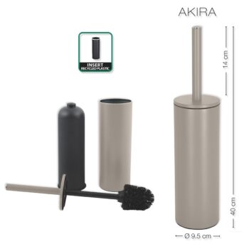 Spirella WC kefa Akira, matná sivohnedá