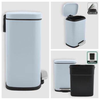 Spirella pedálový odpadkový kôš Akira 5 l, matná ľadovo modrá