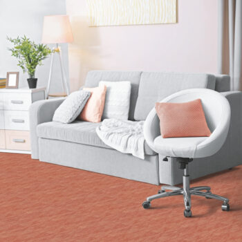 Spoltex, Koberec metráž Leon 21844 Terra, na mieru, šíře 4m, oranžová, filc, obývacia izba