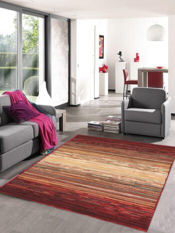 Spoltex, Kusový koberec Cambridge red / beige 5668, 80x150, červená, obývacia izba