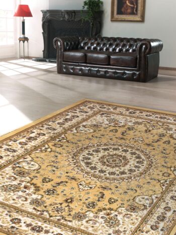 Spoltex, Kusový koberec Salyut beige 1566 A, 120x170, béžová, kancelária