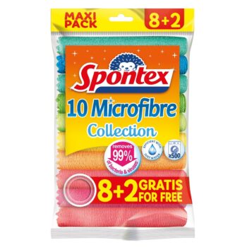 Spontex Microfibre útěrka 30 x 30 cm 8 + 2 ks