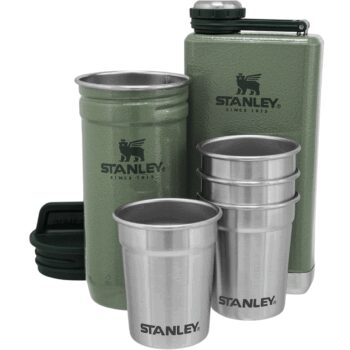 Stanley Darčeková sada Adventure series placatka/fľaša 250 ml + poháriky 4 ks zelená