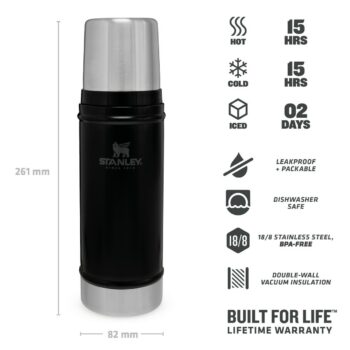 Stanley Termoska Legendary Classic 470 ml čierna470 ml čierna matná, 0,47 l