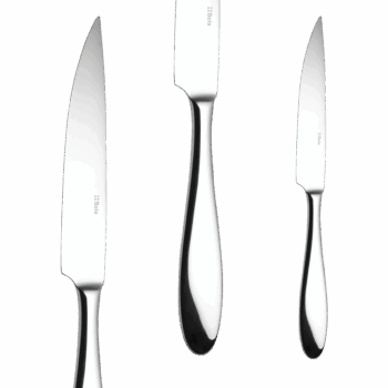 lesklý Steakový nôž Turin z rady Master Chef je vysoko kvalitný sortiment, ktorý bol vyvinutý pre náročných zákazníkov. Minimalistické čisté línie sa hodia do každého typu interiéru. V tejto kolekcii môžete nájsť aj príslušnú vidličku.