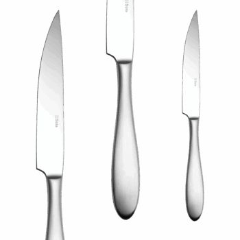 matný Steakový nôž Turin z rady Master Chef je vysoko kvalitný sortiment, ktorý bol vyvinutý pre náročných zákazníkov. Minimalistické čisté línie sa hodia do každého typu interiéru. V tejto kolekcii môžete nájsť aj príslušnú vidličku.