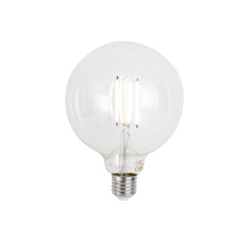 Stmievateľná LED žiarovka E27 G125 číra 7W 806lm 2700-6500K
