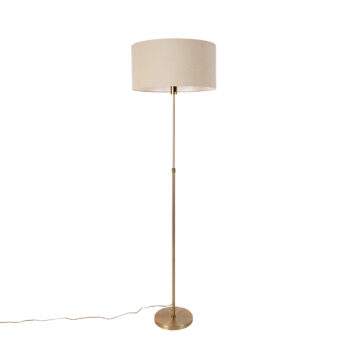 Stojaca lampa nastaviteľná bronzová so svetlohnedým tienidlom 50 cm - Parte