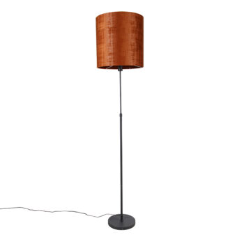 Stojaca lampa s čiernym tienidlom červeným 40 cm nastaviteľná - Parte