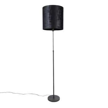Stojaca lampa s čiernym tienidlom čierna 40 cm nastaviteľná - Parte