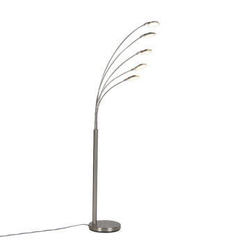 Stojaca lampa z ocele vrátane LED s dotykovým stmievačom - Sixties Trento